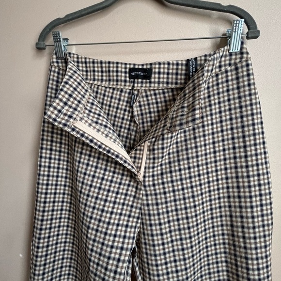 😍2/$20 NWOT Pretty Little Thing Sz 6 Plaid High Waist Slim Zip Ankle Trousers - Picture 4 of 12